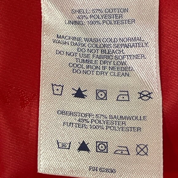 (NEW) LANDS' END Double Breast Lightweight Lined Long Sleeve Rain Coat, Red - 3X - Picture 10 of 12